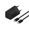 Ładowarka sieciowa Baseus GaN5 30W z kablem 100W USB-C do USB-C - czarna